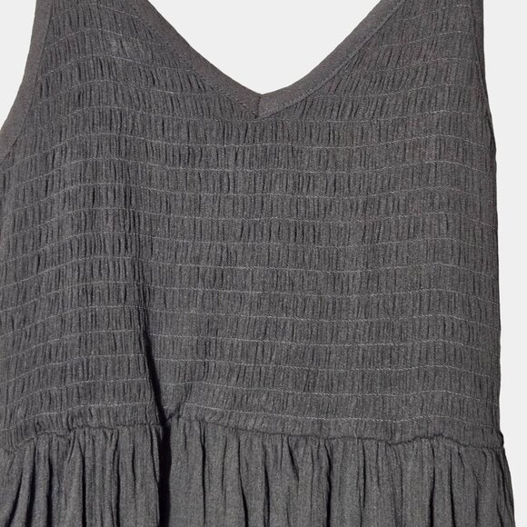 Miken Juniors Smocked Midi Dress Swim Cover-up Black Size M NWT - Picture 5 of 9